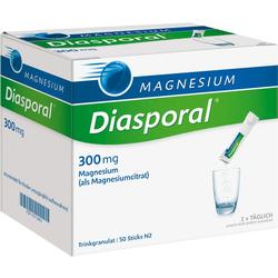 Eine Packung Diasporal Magnesium Sticks mit einem Glas.